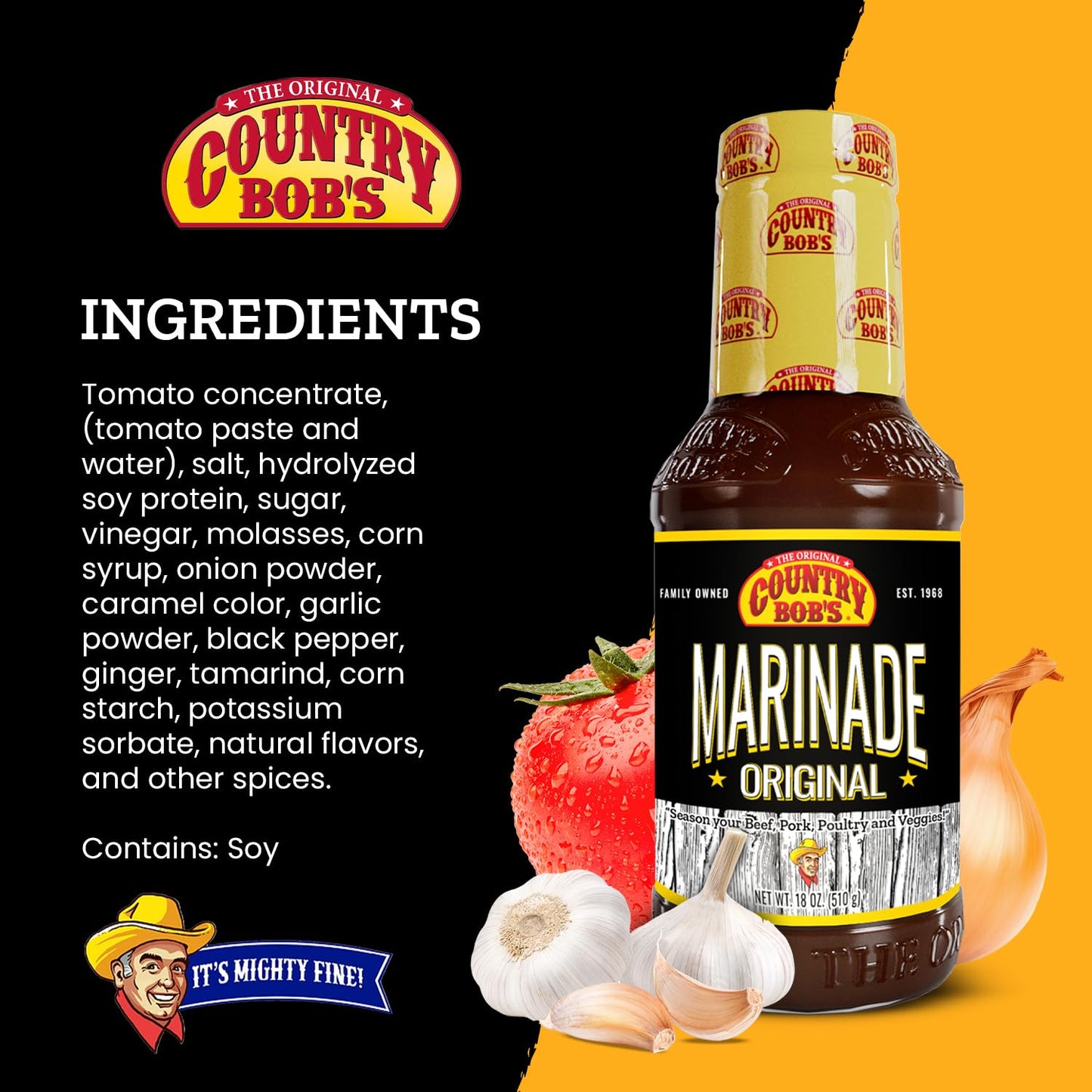 Country Bob's - Original Marinade Sauce - 18 oz (Pack of 1)