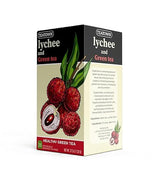 Premium Lychee Green Tea 25 Individually Wrapped Teabags - Single Origin Ceylon Antioxidant Rich Herbal Bags Full Bodied Aromatic Fruit Flavor Keto