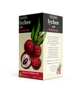 Premium Lychee Green Tea 25 Individually Wrapped Teabags - Single Origin Ceylon Antioxidant Rich Herbal Bags Full Bodied Aromatic Fruit Flavor Keto
