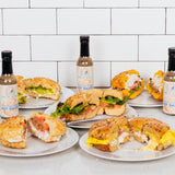 Everything Bagel Sauce by Secret Handshake Food Co., Mild Heat Hot Sauce With Flavors of Scorpion Pepper Powder, Sesame Seeds & Turmeric, Made
