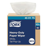 Tork Heavy Duty Paper Wiper White W24, Pop-Up Box, 10 x 90 Sheets, 450175
