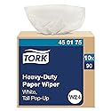 Tork Heavy Duty Paper Wiper White W24, Pop-Up Box, 10 x 90 Sheets, 450175