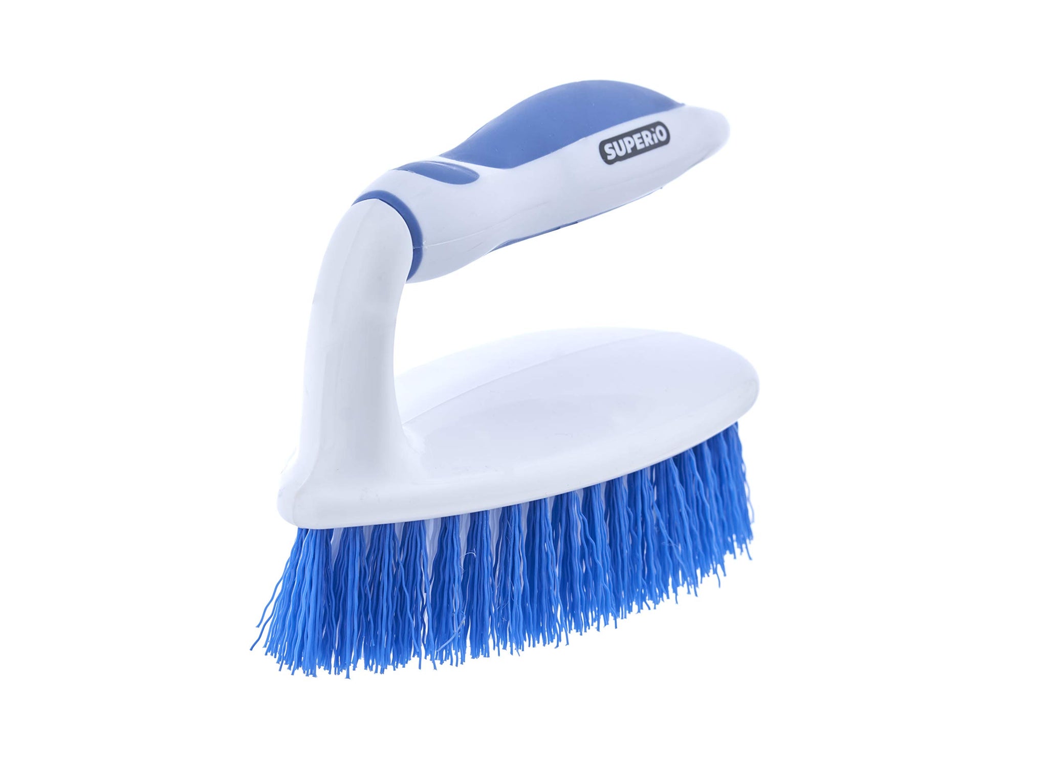 Superio Grout Brush, Dish Brush, Shower Scrubber Cleaning Brush, Stiff Bristles, Comfort Grip Handle, Blue Brush Cleaner for Kitchen, Bathroom