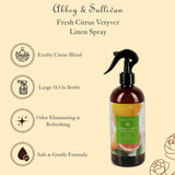 Abbey & Sullivan Linen Spray, Fresh Citrus Vetyver, 16 oz
