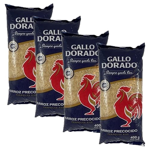Gallo Dorado - Parboiled Rice - Arroz Precocido 400G (Pack of 4)