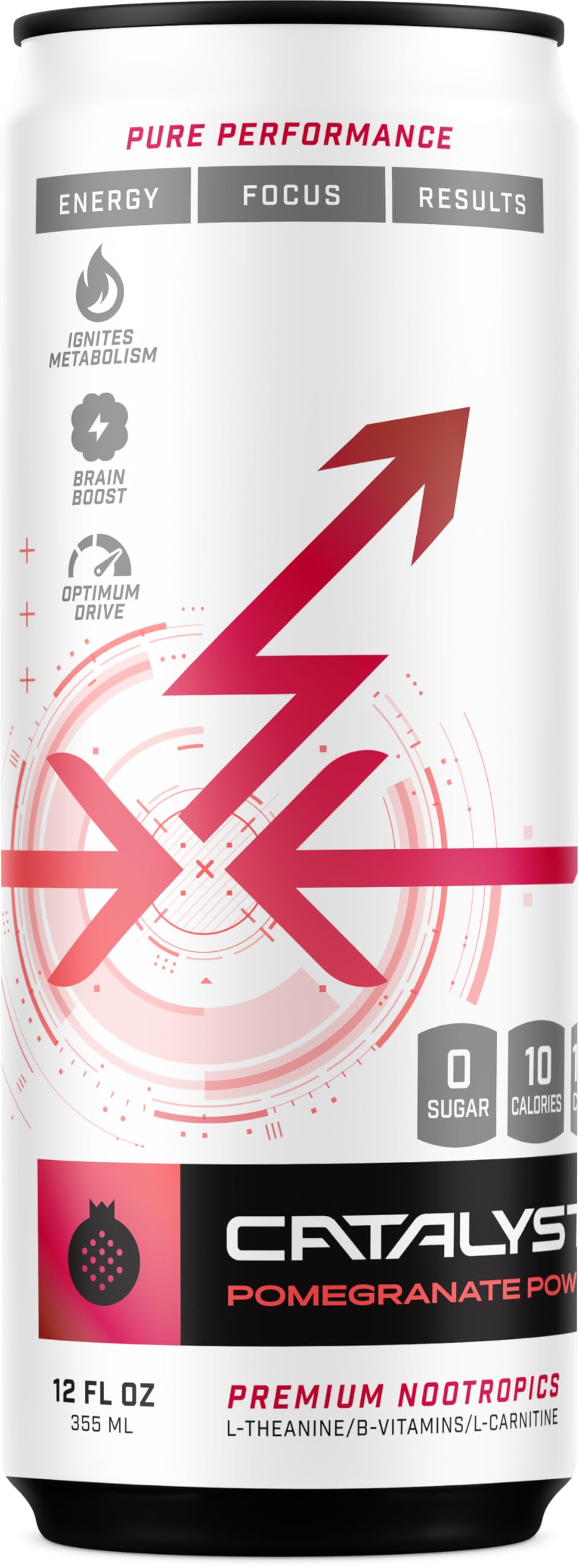 CATALYST | Pomegranate Power Energy Drink, 12 FL OZ, 12 Pack