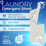 Gull Living Travel Laundry Detergent Sheets Unscented - 10 Loads - Dissolves Quickly, Removes Stains & Odors - For Home and Travel Laundry Sheets