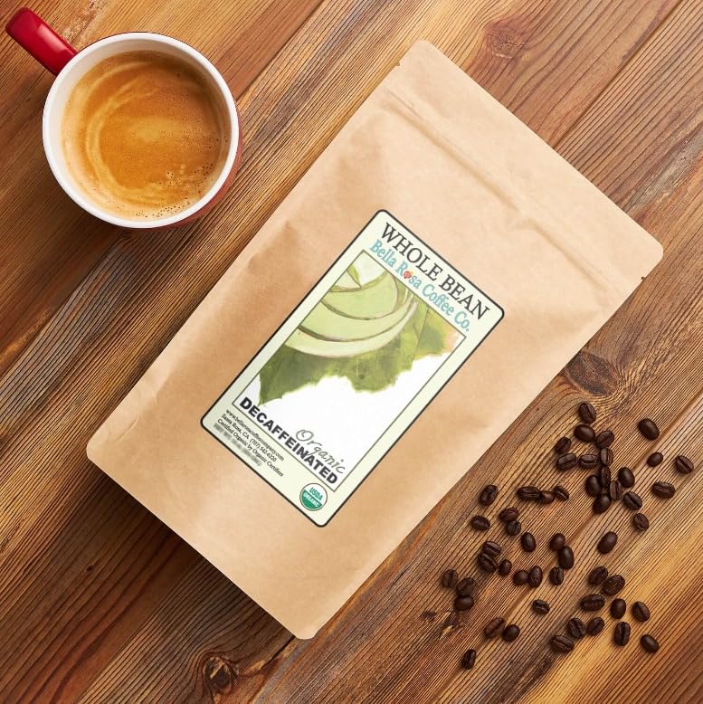 Organic Decaf, 12 oz. Fresh Whole Bean Coffee, Dark Roast, 1 Bag