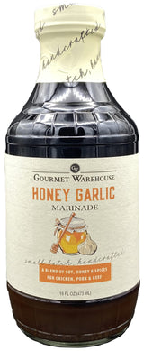 Gourmet Warehouse Small Batch Honey Garlic Marinade Made With Natural Ingredients No HFCS 16 Oz (Pack of 1)