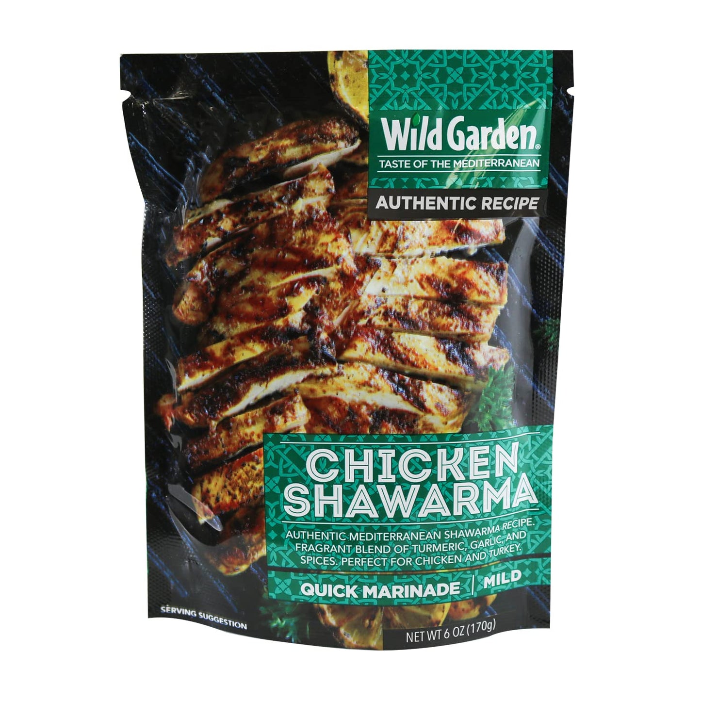 Wild Garden Ready-To-Use Marinade, Chicken Shawarma Seasoning, 100% All Natural, No Additives, No Preservatives, Bold, Flavorful, Perfect for Chicken