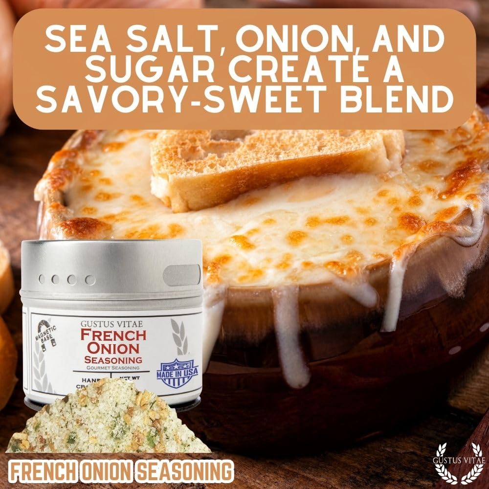 French Onion Seasoning | Authentic Artisanal Spice Mix | All Natural, Non GMO | Hand Crafted, Small Batch | Made in USA | Ultra Premium, Sustainably