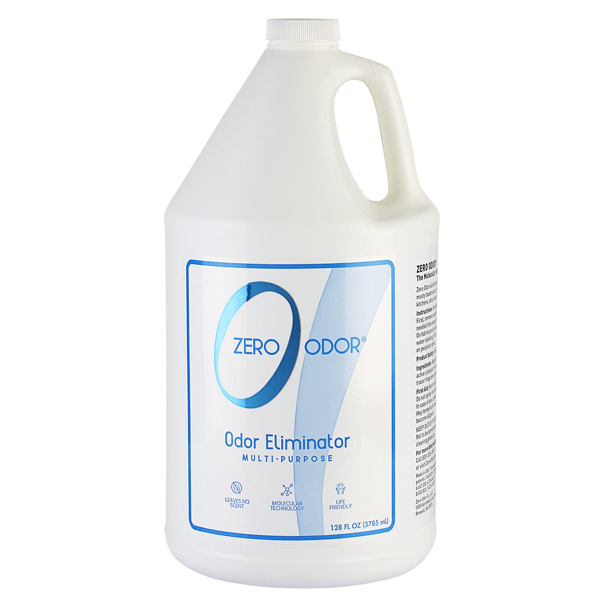 Zero Odor Multi-Purpose Odor Eliminator, Air and Surface Odor Remover for Home, Bathroom, Kitchen, and Closet, Refill, 128 oz