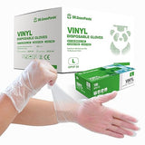 Dr.GreenPanda Large 1000pcs Clear Vinyl 3mil Disposable Food Safe Gloves for Food Service Food Prep Food Handling Cooking Cleaning Multipurpose Light