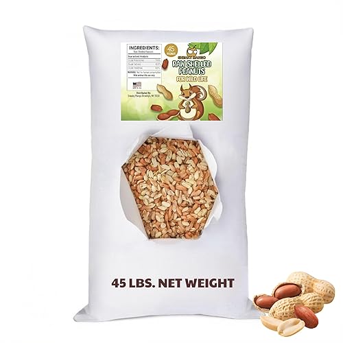 Sneaky Mango Raw Out of Shell Peanuts for Wildlife - 45 Pounds - Shelled Peanuts- Grown in The USA, for Squirrels, Deer, Birds
