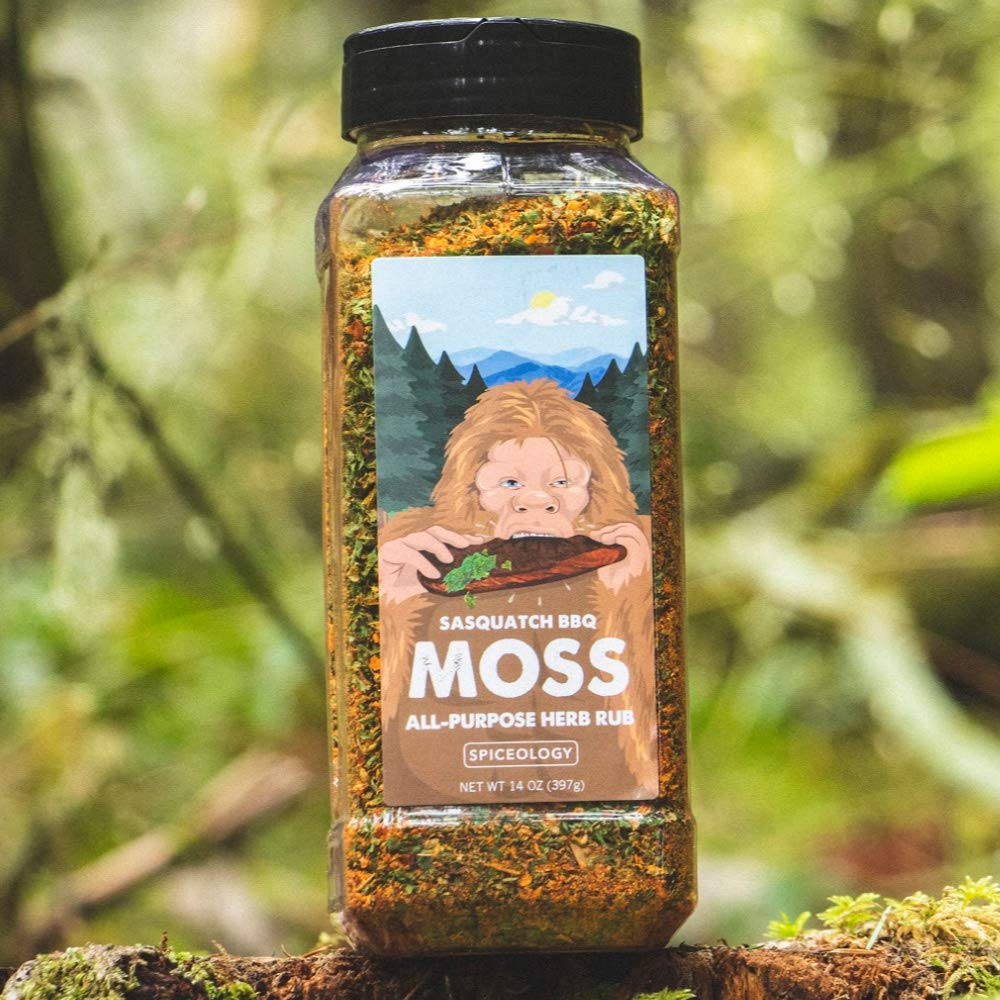 Spiceology & Sasquatch BBQ - Moss Seasoning - All-Purpose Herb Spice Rub - Use On: Pork, fish, Veggies, Chicken, Beef - Barbeque Rubs, Spices