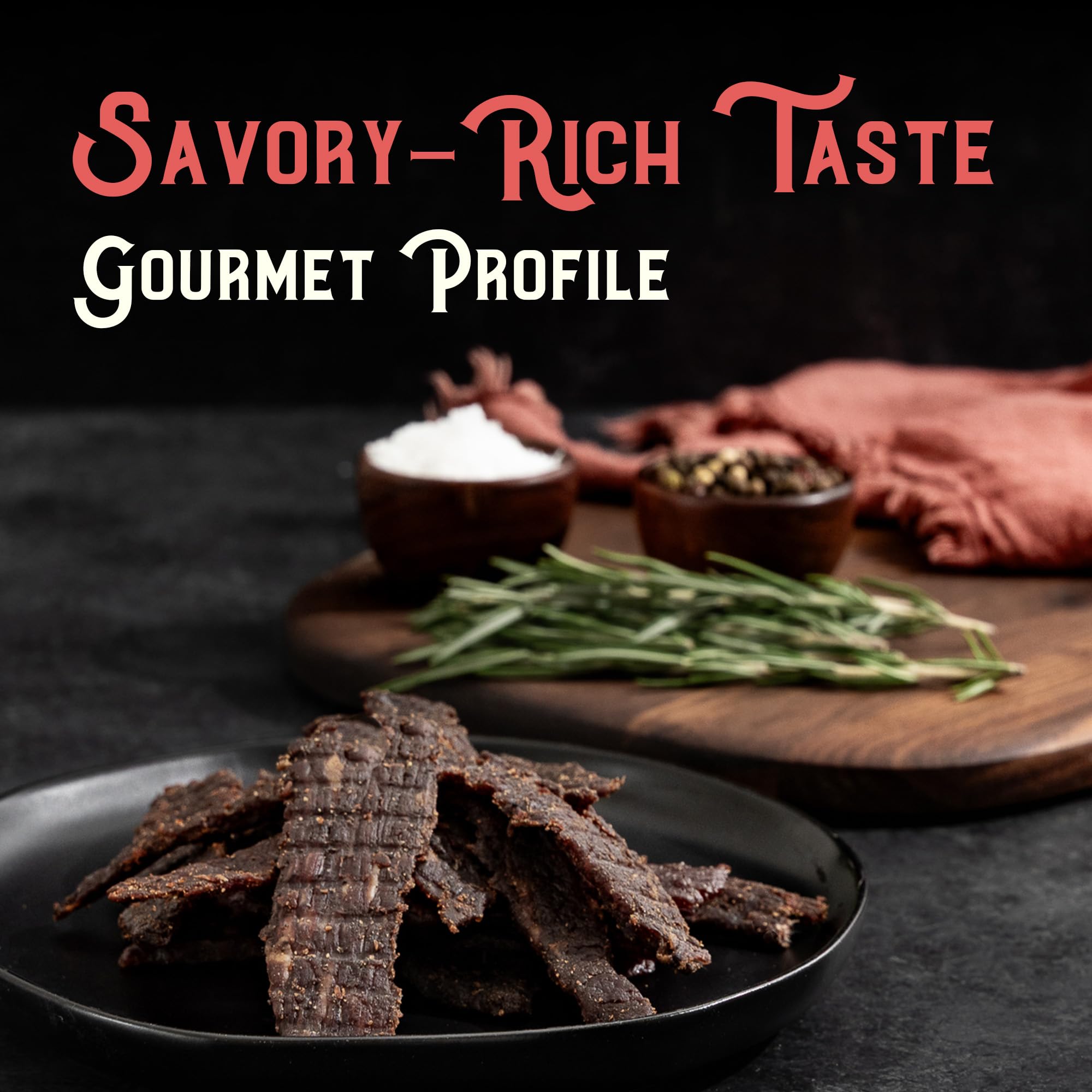 Meat Artisan Beef Jerky - Australian Wagyu Steakhouse - High Protein Snack - Gluten Free No MSG - Premium Gourmet Natural 3oz (85g)