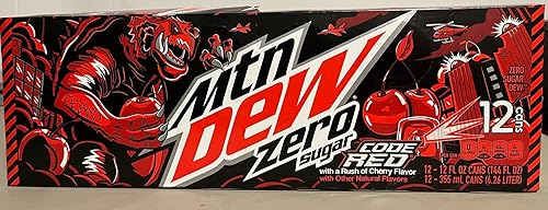 Mtn Dew Code Red Zero Sugar - 12 CT