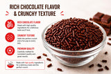 Bakerpan Chocolate Sprinkles for Cake Decorating - 2 Bottles of 4.3 Ounces Chocolate Jimmies Sprinkles for Ice Cream, Baking, Cupcakes, Cookies (Made