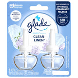 Glade PlugIns Refills Air Freshener, Scented and Essential Oils for Home and Bathroom, Clean Linen, 1.34 Fl Oz, 2 Count