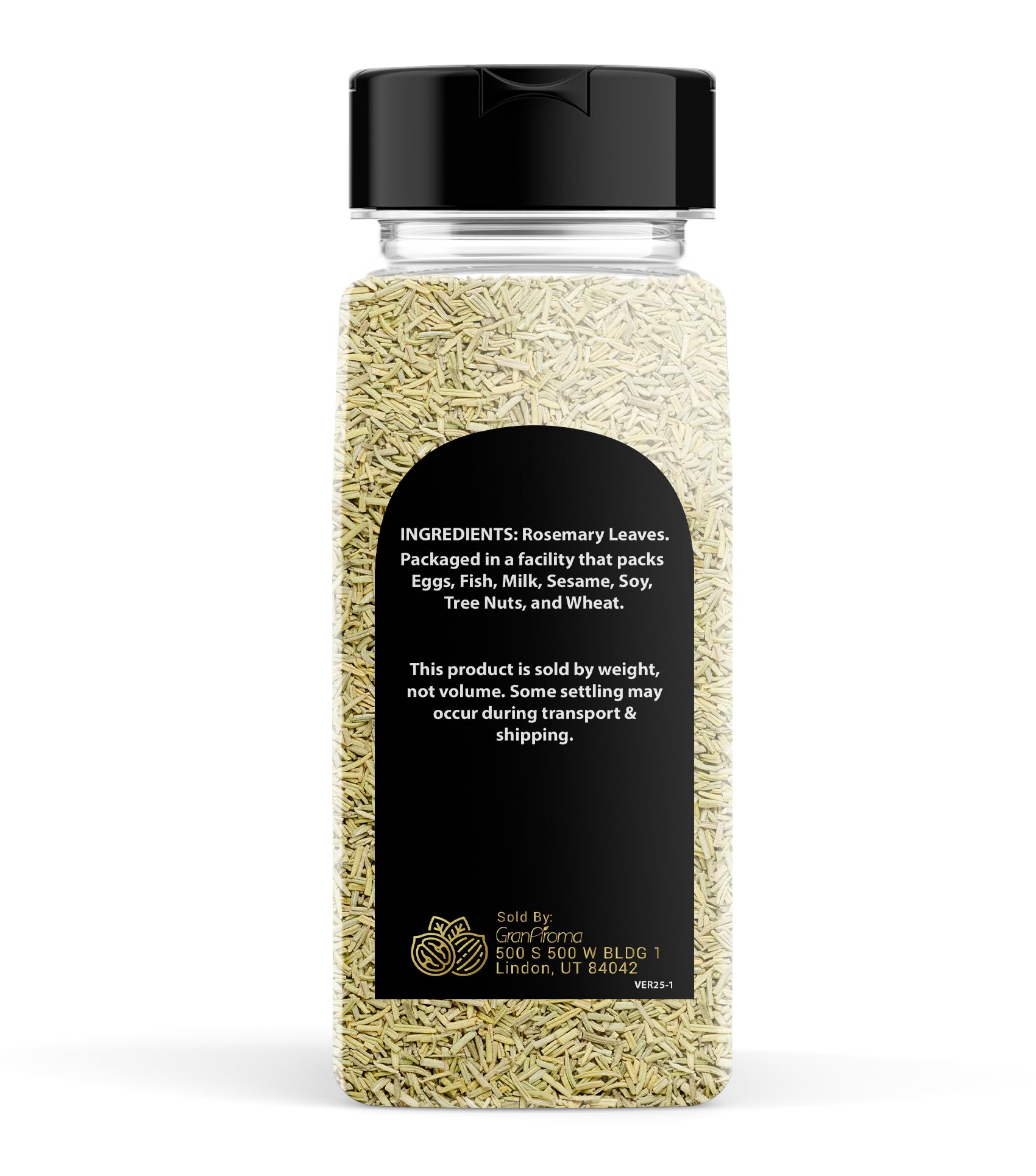 GranAroma 5.2 oz Rosemary Leaves, Versatile Spice, Sweet & Savory Flavor