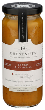 18 Chestnuts, Soup Carrot Ginger Dill, 16 Ounce