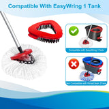 Mop Head Replacement for O Cedar, Spin Mop Replacement Head for Ocedar Easywring 1 Tank System, Mop Heads Includeds 6 Mop Replacement Heads, 1 Spin
