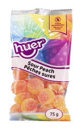 Huer Sour Peach Gummy Candy, 75g/2.6 oz