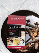 Revolution Tea ATTRACTION Hemp, Turmeric & Anise Hemp Tea - Unique Blend with Herbal Twist with Ginger, Orange peel, Cinnamon, and Star Anise