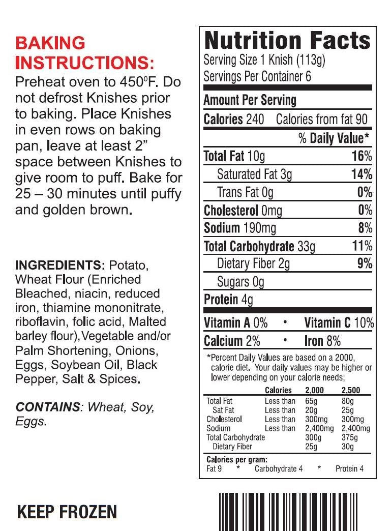 Potato Knishes Puff Pastry, 4 oz (Pack of 6)
