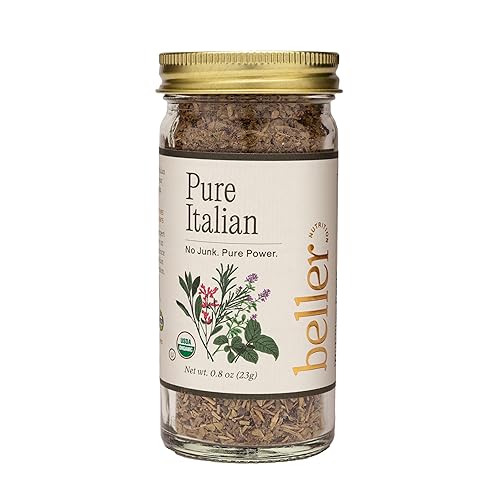 PURE ITALIAN | 0.8 oz | Organic Italian Seasoning Spice Blend for Authenticate Italian Cooking Made with Real Organic Herbs and Spices | Rachel Beller