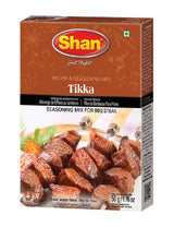 Shan Tikka Recipe and Seasoning Mix 1.76 oz (50g) - Spice Powder for Traditional Style BBQ Steak Mix - Suitable for Vegetarians - Airtight Bag in