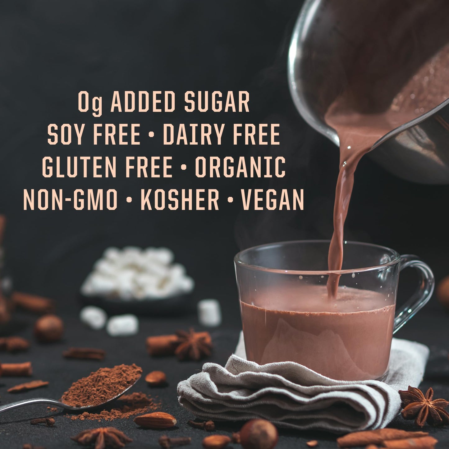 Pure Cacao Powder Organic Unsweetened & Raw | Premium USDA Organic Cacao Powder for Baking Smoothies and Hot Chocolate | Non-Alkalized No Added Sugar Non-GMO Gluten Free Vegan & Kosher (225g)