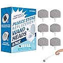 Impresa 6-Pack Pumice Stone Toilet Bowl Cleaner Refill Heads - Compatible with Clorox Toilet Wand Refills - Reusable Natural Stone Scrub Heads