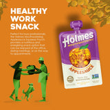 Holmes Mouthwatering Applesauce, Applesauce Squeeze Pouch, Organic Strawberry Applesauce Pouches with Real Chunks of Fruit, No Artificial Flavors