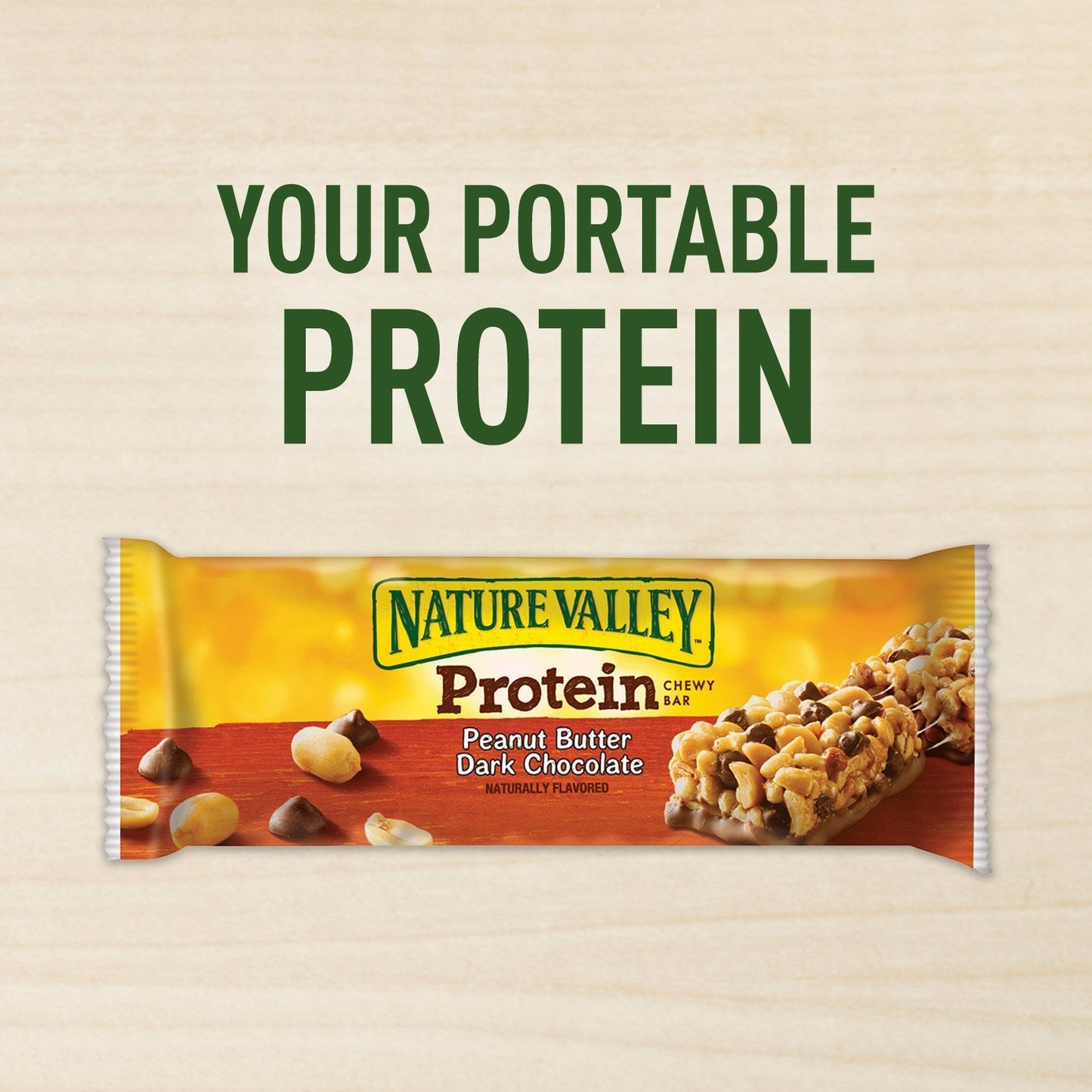 Nature Valley Protein Chewy Bars, Peanut Butter Dark Chocolate, 5 Bars (Pack of 3)