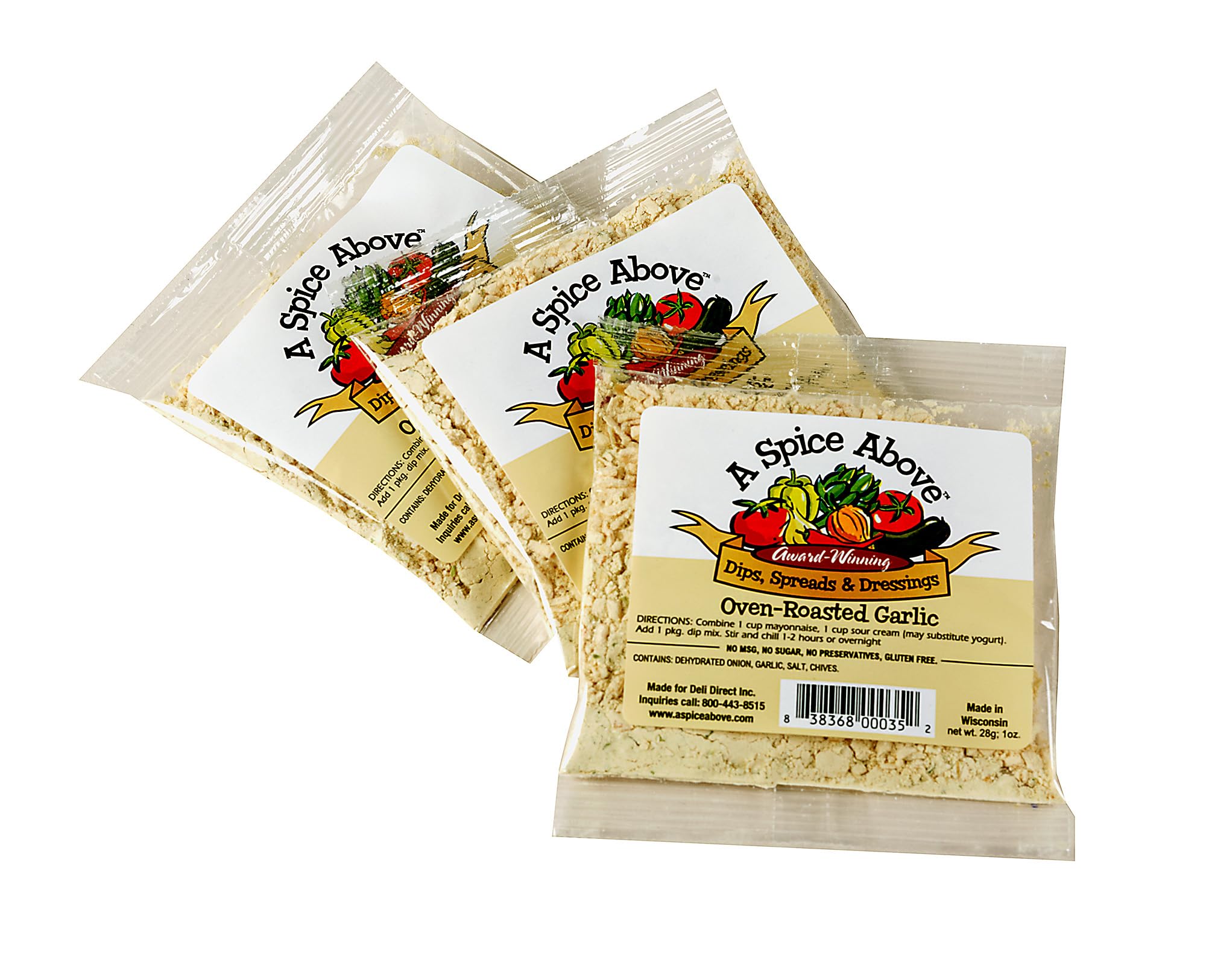 A Spice Above Dip Mix - Roasted Garlic | Refreshing & Creamy Cucumber Herb Dip | Perfect for Easy Cooking, Dips, Spreads & Recipes | All-Natural, No