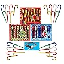 DumDums, AirHeads, and Skittlles Candy Canes 36 Count - Assorted Fruity Flavor Holiday Candy Canes, Individually Wrapped Christmas Stocking Stuffers