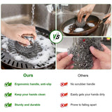 4PCS Steel Wool Scrubber Pads, Stainless Steel Scrubber Set with 3Pcs Steel Wool Pads, Steel Scrubber for Dishes, Ideal for Cleaning Cast Iron, Pots