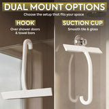 GÜTEWERK Shower Squeegee for Glass Doors - Bathroom Squeegee for Shower Glass & Tile Walls, Streak-Free & No-Squeak Silicone Blade, Stainless Steel