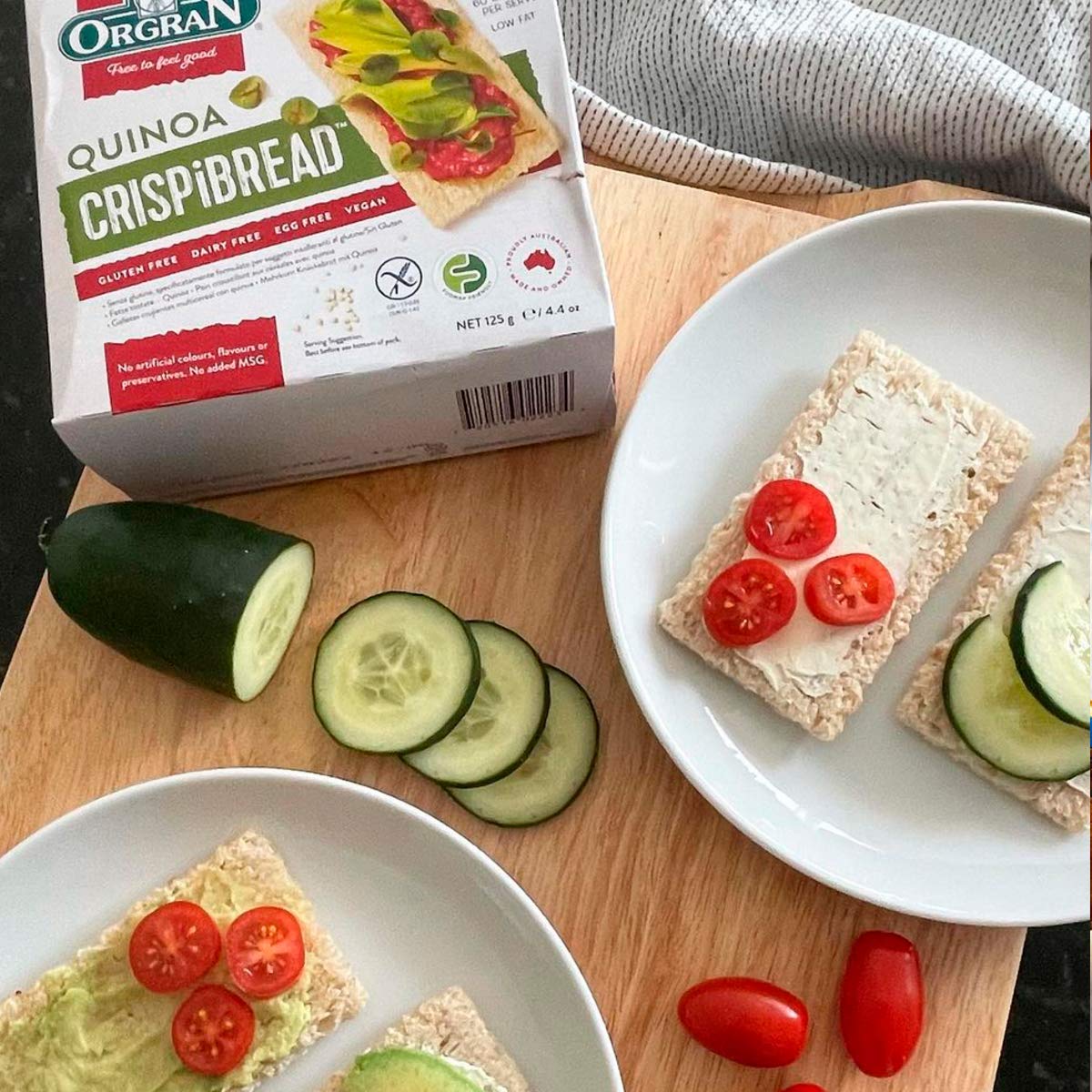 Orgran Gluten Free Super Grains Crispibread with Quinoa - 4.4 oz