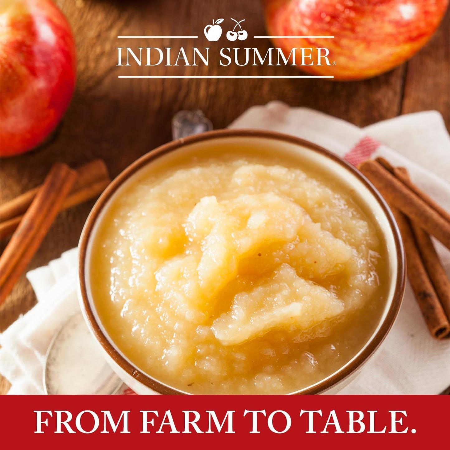 Indian Summer Single Serve Peach Apple Sauce, Individually Packed Applesauces, 6 Single Cups, 4 Ounces Each (Peach)