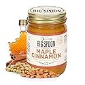 Big Spoon Roasters Maple Cinnamon Peanut & Pecan Butter - Low Sugar Peanut Butter - Creamy Peanut Butter w/Maple Syrup, Organic Peanuts & Pecans