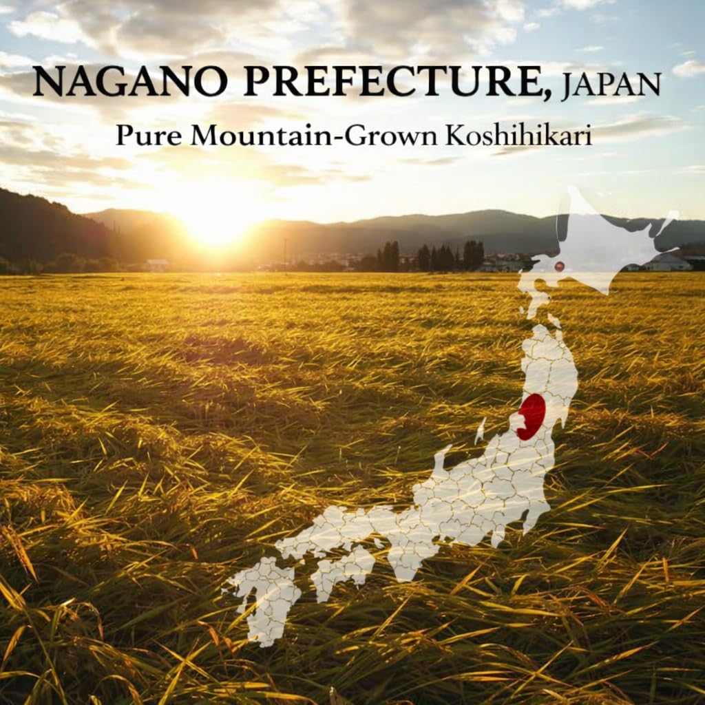 Authentic Nagano Prefecture Koshihikari Rice (Shinshu) - Premium Japanese Short-Grain Sushi Rice, Milled White, ???? ???? ????? - Sushi, Curry & Daily Use - 11 lb