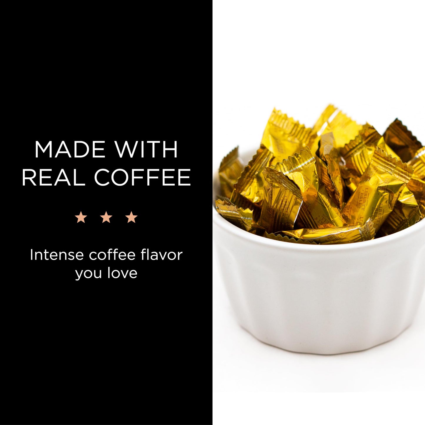 Milk Coffee Candy | 1 Lb Bag - 125 Count | Coffee Hard Candy Individually Wrapped | Caffeinated Candies for Office | Desk & Travel Treat | Creamy
