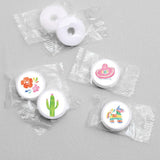 Big Dot of Happiness Mini Fiesta Stickers, Mexican Themed Party Round Candy Sticker Favors - Small Labels Fit Chocolate Candy (1 Sheet of 108)