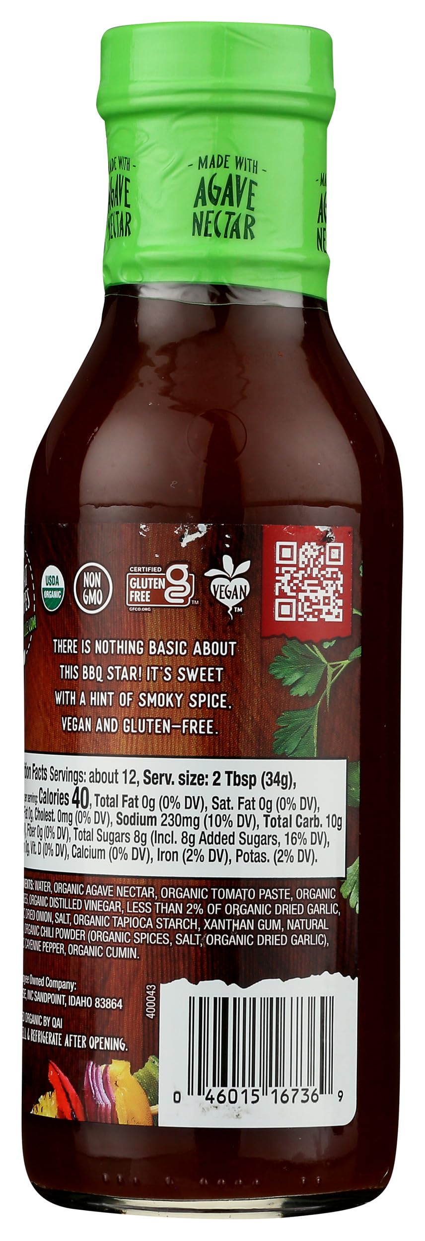 Organicville, Sauce Barbecue Original Organic, 14 Ounce