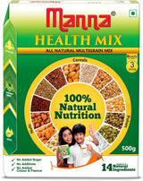 Manna Multigrains Health & Nutrition Drink - 500g (No Added Sugars & Preservatives)