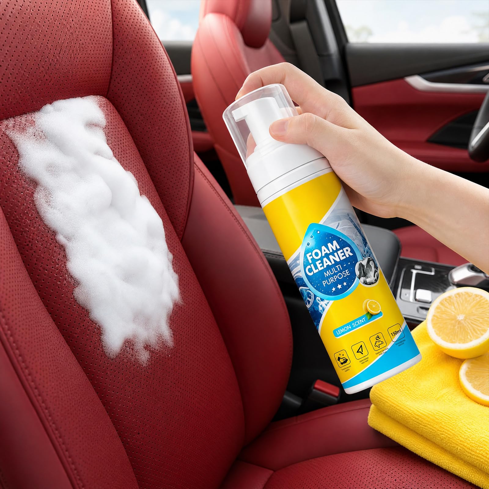 increnobl Zanvori Foam Cleaner All Purpose, 4-In-1 Multi-Enzyme Foam Cleaner, All Purpose Multi Purpose Foam Cleaner Spray For Car Interior, 5oz