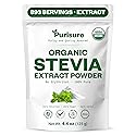 Organic Stevia Extract Powder,Zero Calorie, Pure Stevia Extract Concentrated Powder, Sweetener for Baking and Beverages - No Aftertaste, Non-GMO, Keto