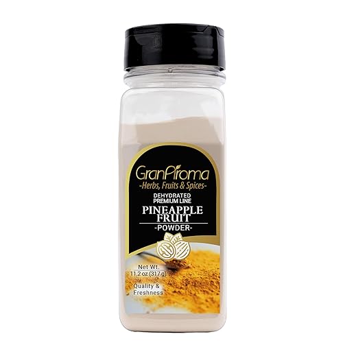 GranAroma Pineapple Fruit Powder, Sweet & Tangy Tropical Flavor, Perfect for Smoothies, Baking, Drinks, and Healthy Snacks (11.2 Ounce)